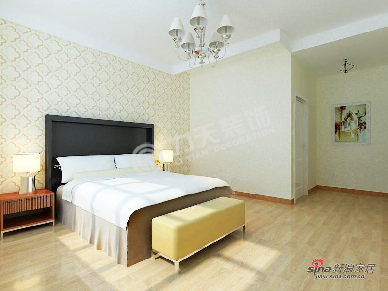 简约 二居 卧室图片来自阳光力天装饰在天津大都会-2室2厅2卫-现代风格11的分享
