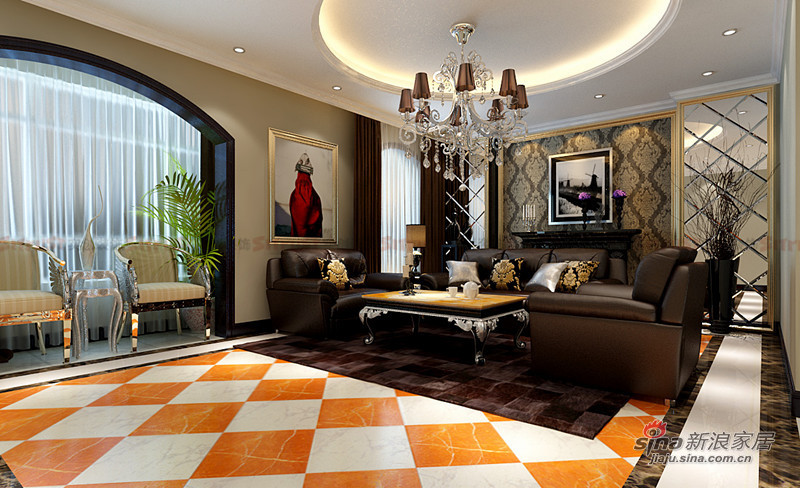 混搭 复式 客厅图片来自用户1907655435在中西合璧258复式混搭设计-长沙实创装饰31的分享