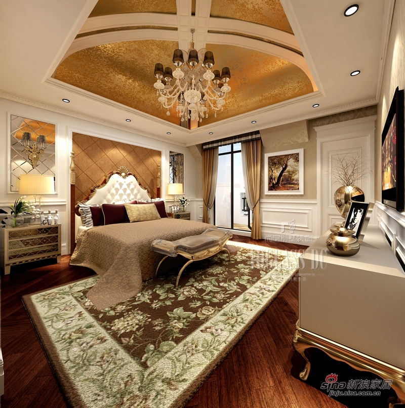 欧式 别墅 卧室图片来自用户2746948411在京基鹭府560平米新古典装修效果图48的分享