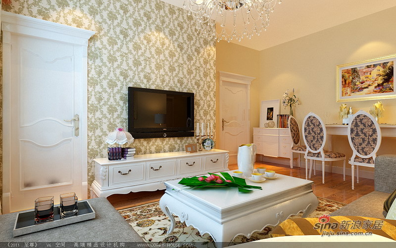 欧式 二居 客厅图片来自用户2757317061在都市白领8万装明亮大气简欧二居室24的分享