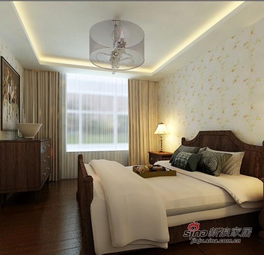 中式 二居 卧室图片来自用户1907659705在中式中信城80的分享