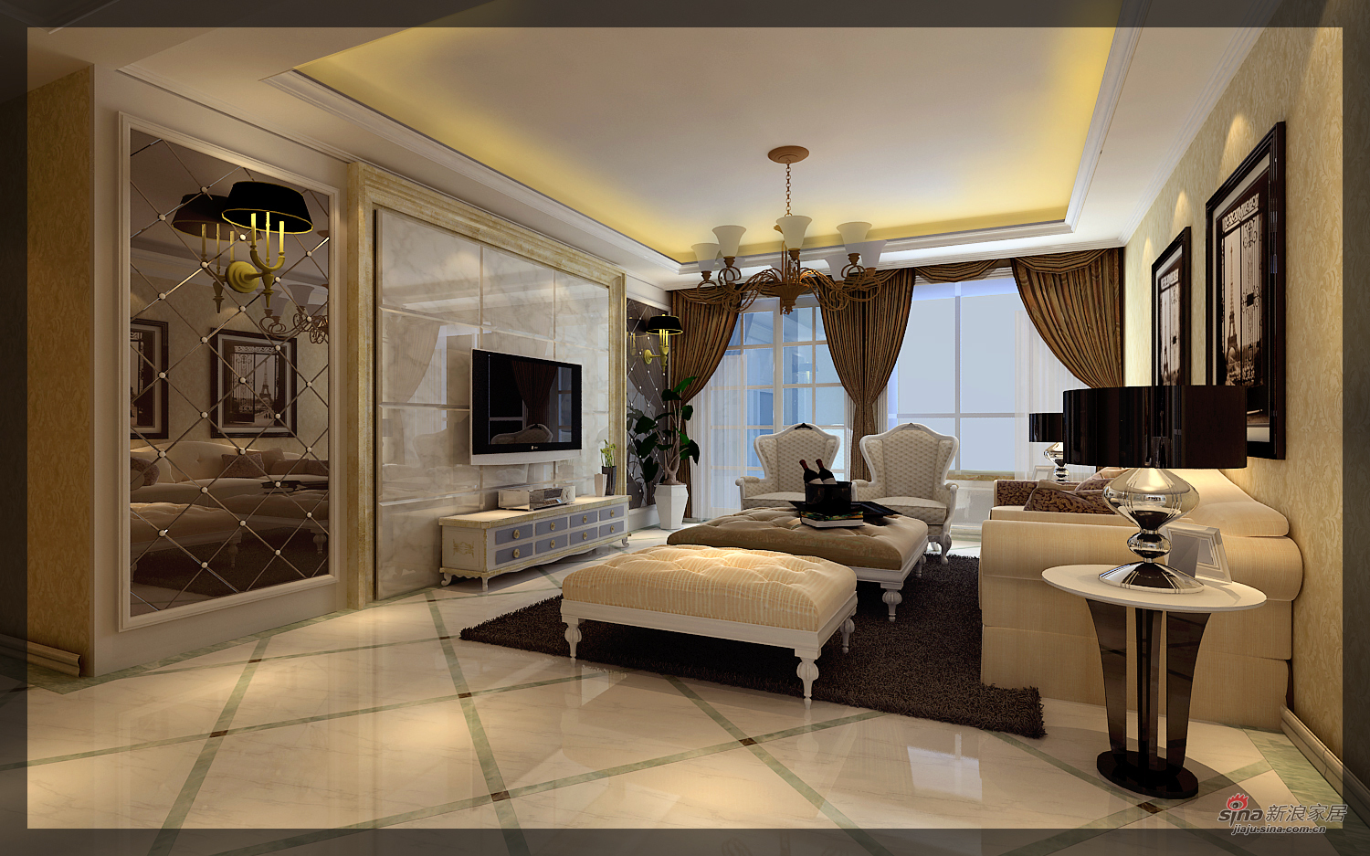 欧式 三居 客厅图片来自用户2746889121在现代风格21的分享