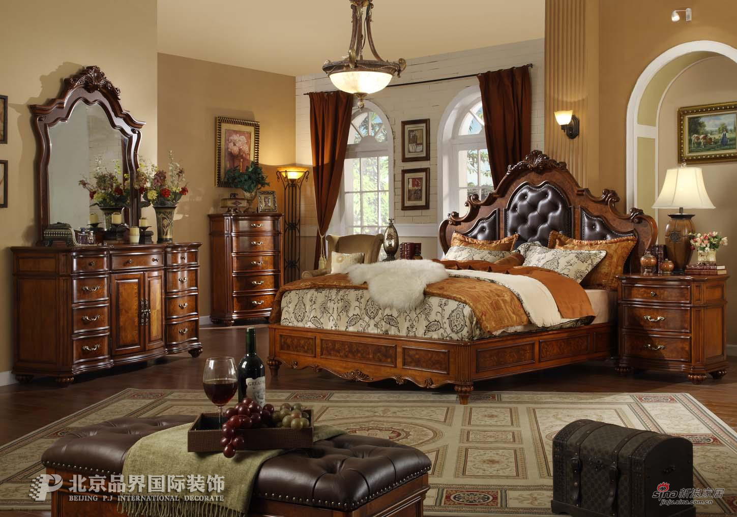 欧式 别墅 卧室图片来自用户2746889121在350平精品奢侈欧式风格72的分享