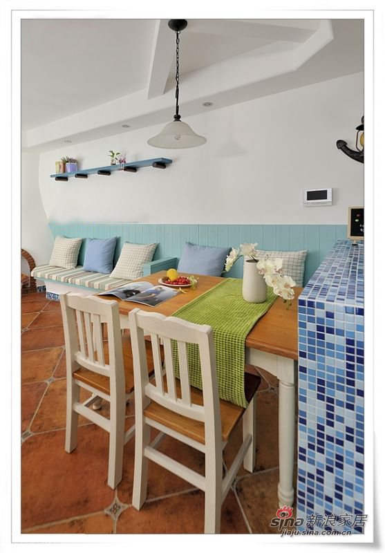 地中海 二居 餐厅图片来自用户2756243717在86平清凉榻榻米地中海两居79的分享