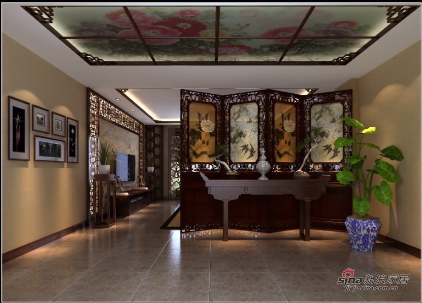 中式 四居 客厅图片来自用户1907661335在8W制造188平雍容华贵的中式空间74的分享