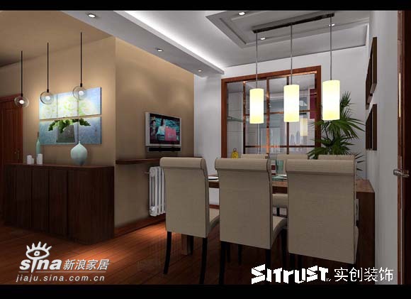 简约 三居 餐厅图片来自用户2557979841在实创装饰翠城设计方案42的分享
