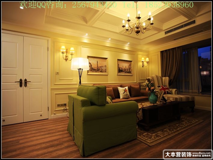 美式 三居 客厅图片来自用户1907685403在【多图】日月光90平米现代美式风格39的分享
