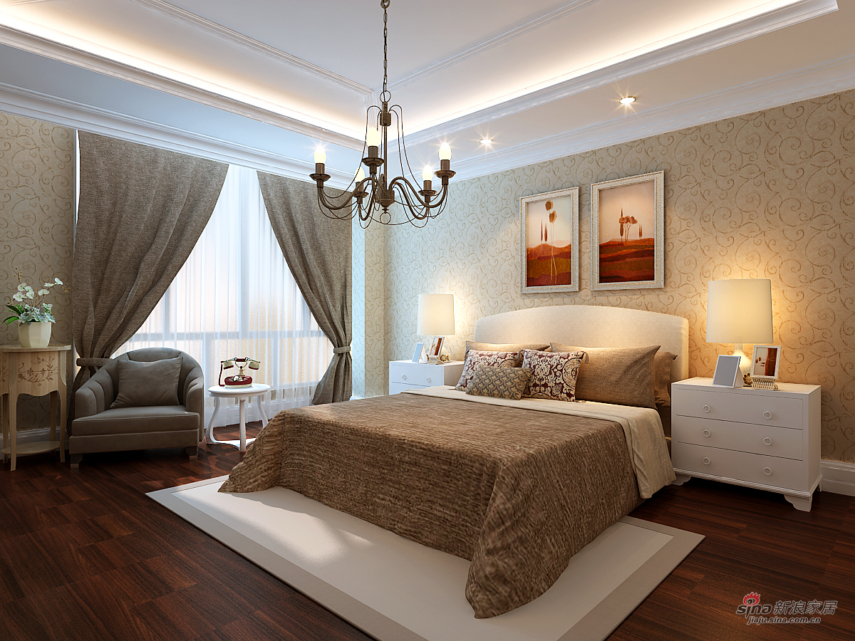 简约 三居 卧室图片来自用户2557979841在天津实创装饰-现代简约风格83的分享