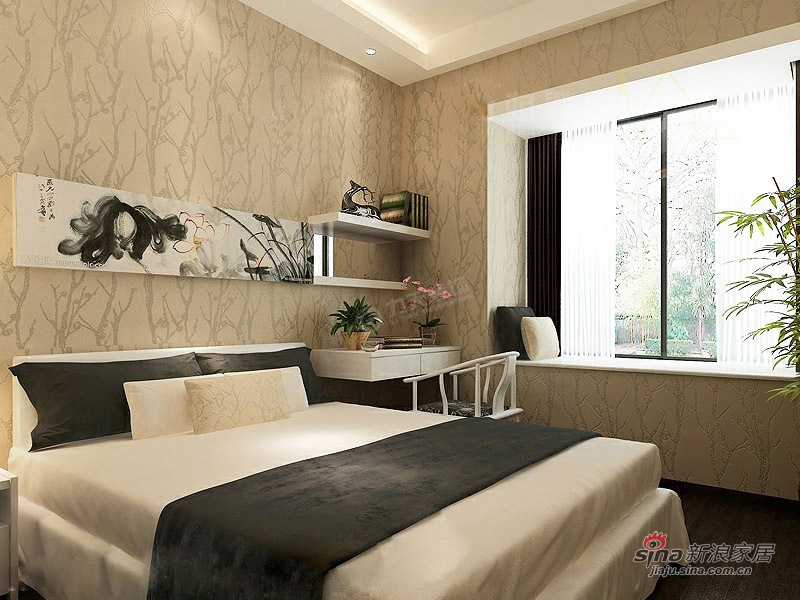 简约 三居 卧室图片来自阳光力天装饰在东壹区154㎡ 现代简约 3室2厅2卫1厨77的分享