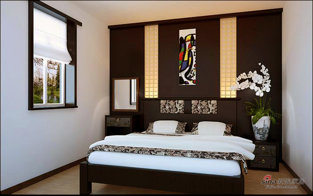 中式 三居 卧室图片来自用户1907658205在天津实创装饰-新中式风格70的分享