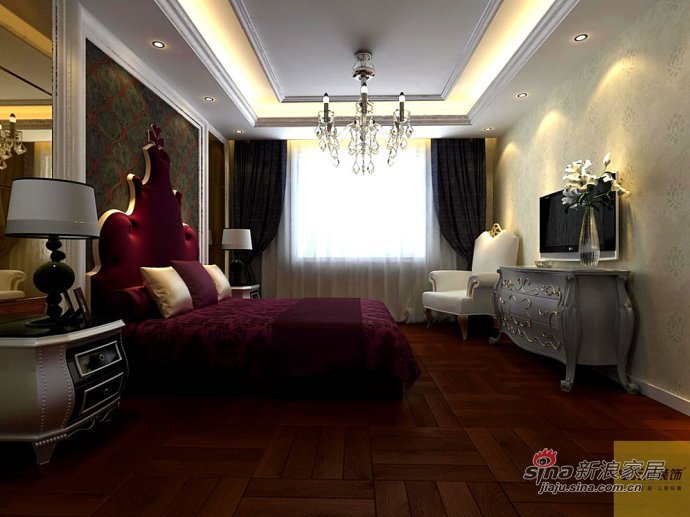 欧式 三居 卧室图片来自用户2745758987在欧式风格小奢华系列20的分享