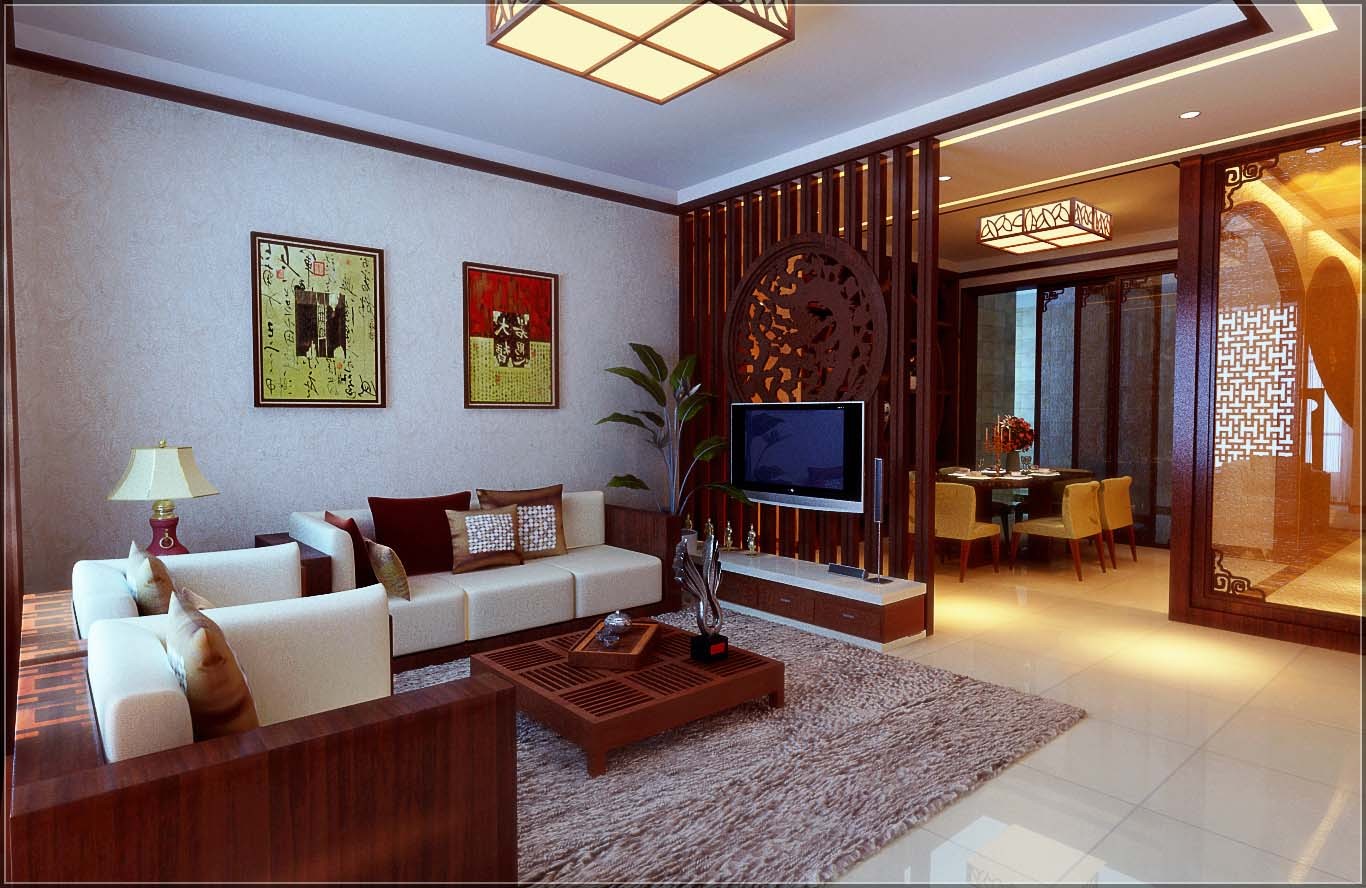 中式 三居 客厅图片来自用户1907659705在6万精装100平优雅新中式11的分享