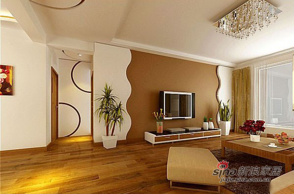 简约 三居 客厅图片来自用户2738845145在12款100平内简洁暖色调客厅案31的分享