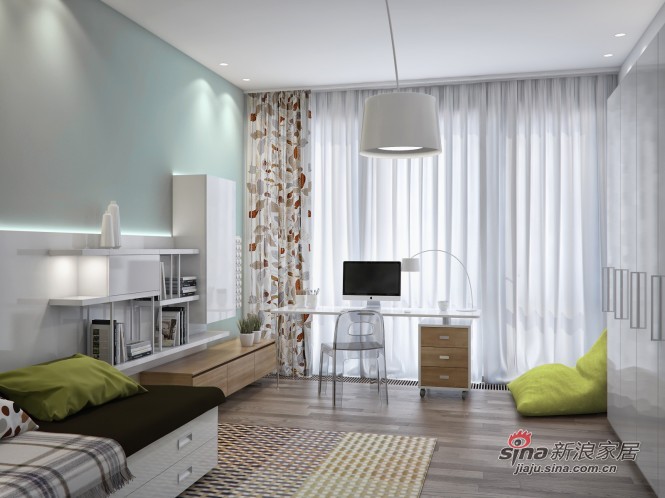 北欧 三居 卧室图片来自用户1903515612在崇尚自由300平简欧风公寓设计93的分享