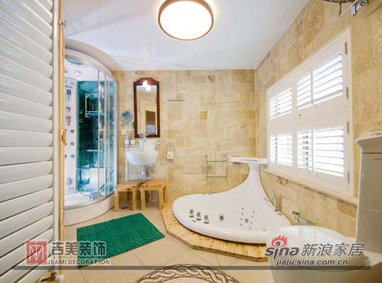 欧式 别墅 卫生间图片来自用户2757317061在260平美式田园乡村风休闲别墅57的分享