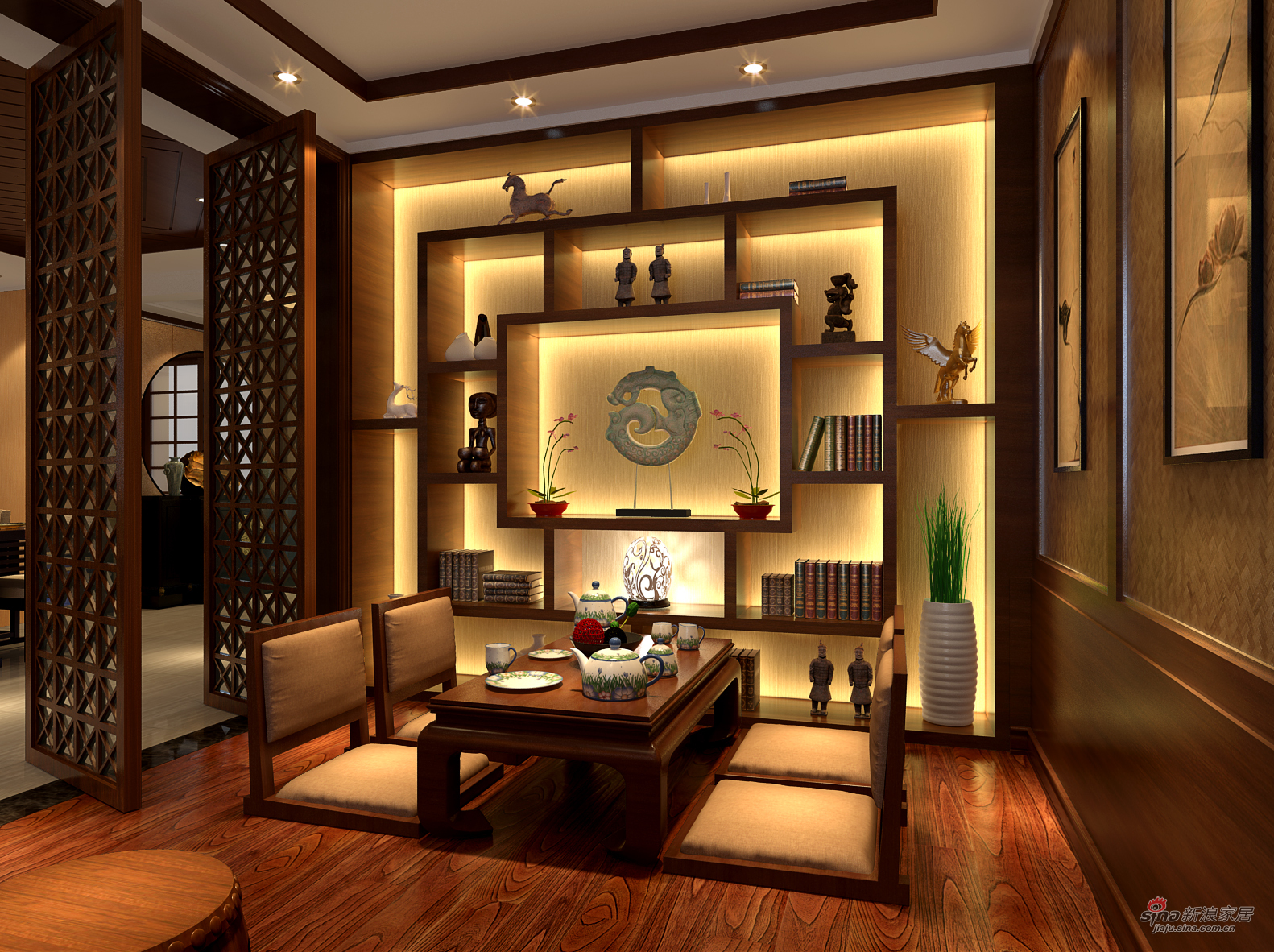 中式 四居 客厅图片来自用户1907662981在简约中式风格打造完美四居室57的分享