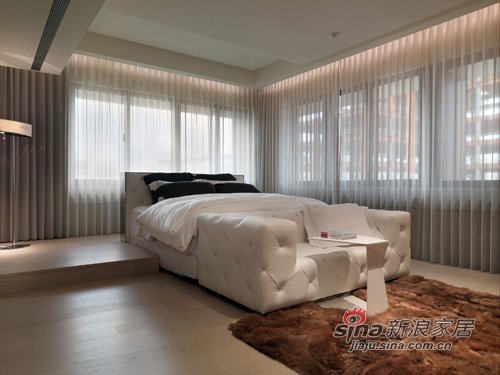 现代 三居 卧室图片来自佰辰生活装饰在8万装165平简约风格时尚居25的分享