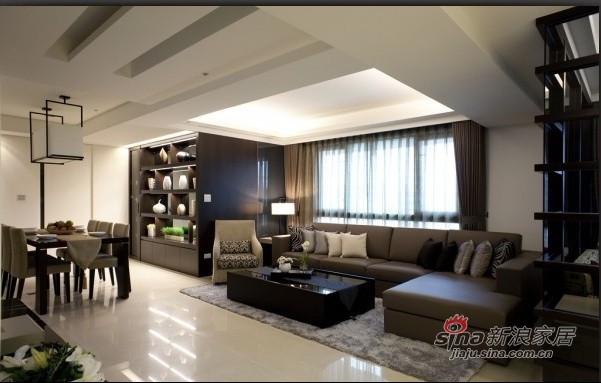 简约 三居 客厅图片来自用户2738093703在10万装修150平米三居室简约时尚49的分享