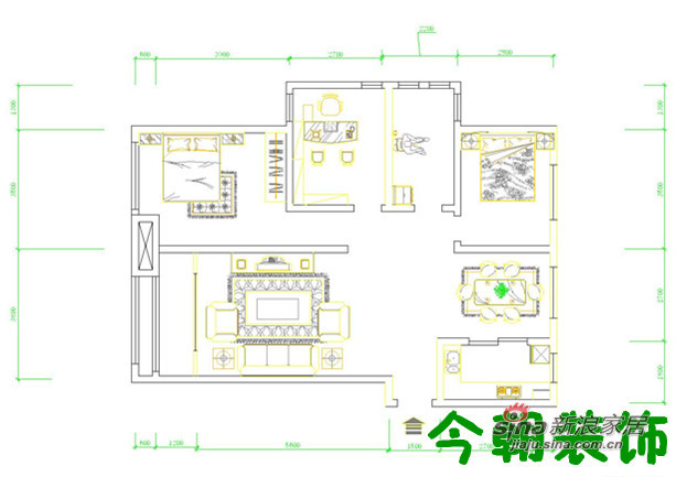 简约 三居 户型图图片来自用户2739153147在118平清新淡雅实用三居25的分享