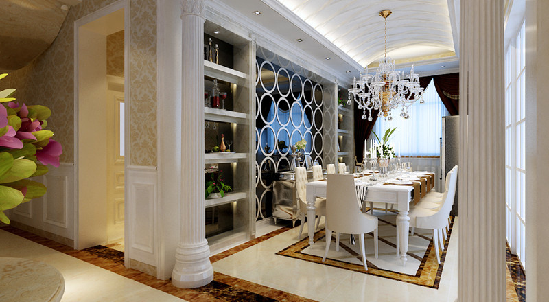 欧式 别墅 餐厅图片来自用户2746948411在23万打造现代奢华的别墅大宅设计98的分享