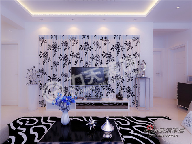 简约 二居 客厅图片来自阳光力天装饰在渤海明珠-A1户型2室2厅1卫1厨-现代简约73的分享