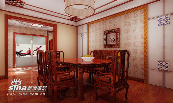 中式 四居 餐厅图片来自用户2737751153在260平米中式20的分享