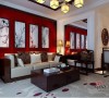 中式--客厅--装修效果图：沙发背景则为