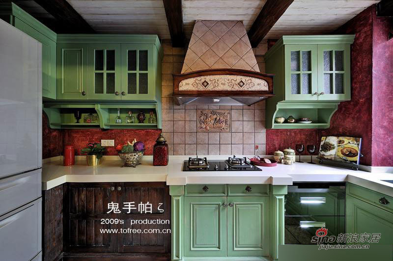 中式 三居 厨房图片来自用户1907659705在110平中式混搭3居浓重民族风13的分享