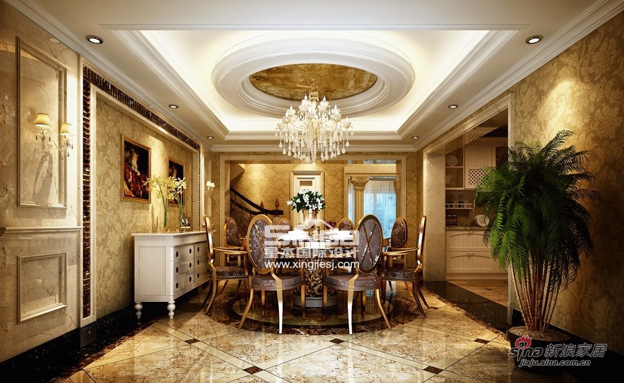 欧式 别墅 餐厅图片来自用户2745758987在豪华大气 银都名墅 欧式风格25的分享