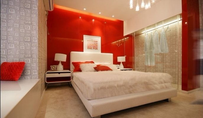 简约 三居 卧室图片来自用户2737735823在120平米三居室红白风格打造简约婚房52的分享