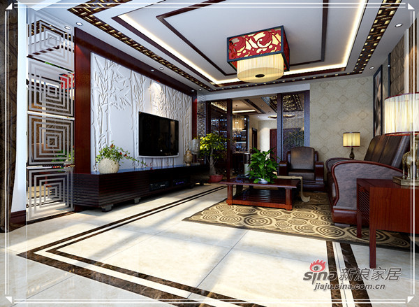 中式 三居 客厅图片来自用户1907658205在方林装饰-汇置尚都57的分享