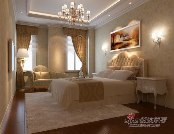 欧式 别墅 卧室图片来自用户2746889121在280平米大宁山庄别墅装修效果图14的分享