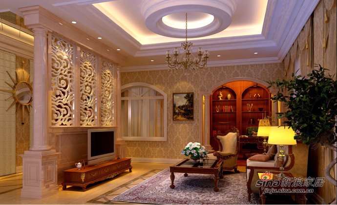欧式 二居 客厅图片来自用户2746869241在碧桂园拥有皇室气息的210平米欧式公寓82的分享