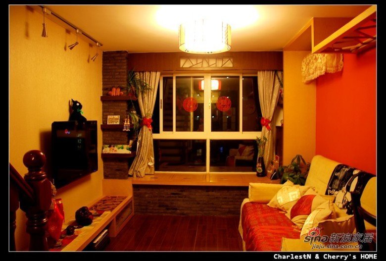 中式 一居 客厅图片来自用户1907658205在5万装42平红墙青砖小复式48的分享