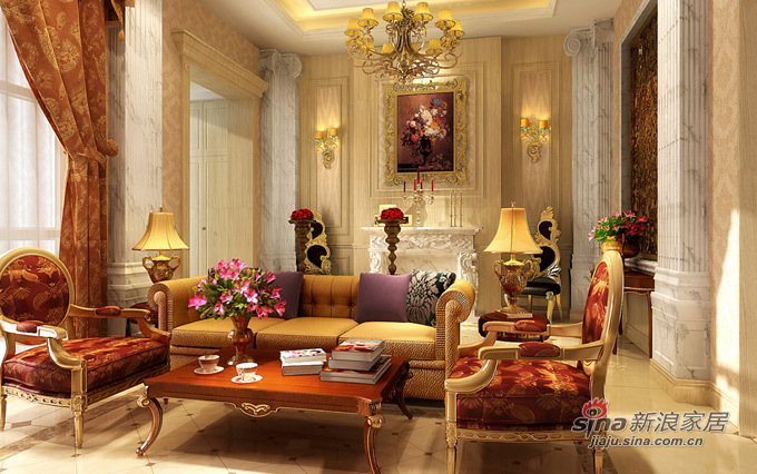简约 一居 客厅图片来自用户2737950087在160万装轻古典豪华别墅64的分享