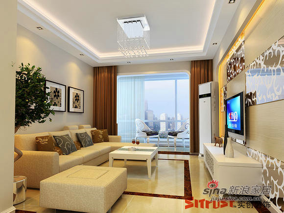 简约 二居 客厅图片来自用户2737782783在简约风格打造80平米大气2居室78的分享