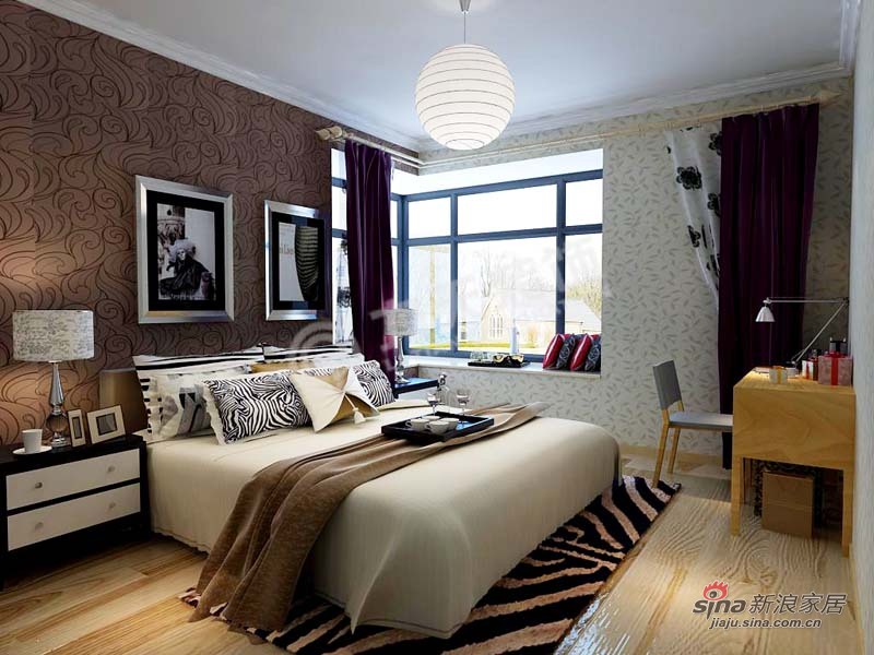 简约 三居 卧室图片来自阳光力天装饰在香水湾-三室二厅二卫一厨-现代简约60的分享