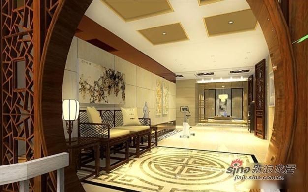 中式 别墅 客厅图片来自用户1907659705在新中式经典家散发魅力别墅58的分享