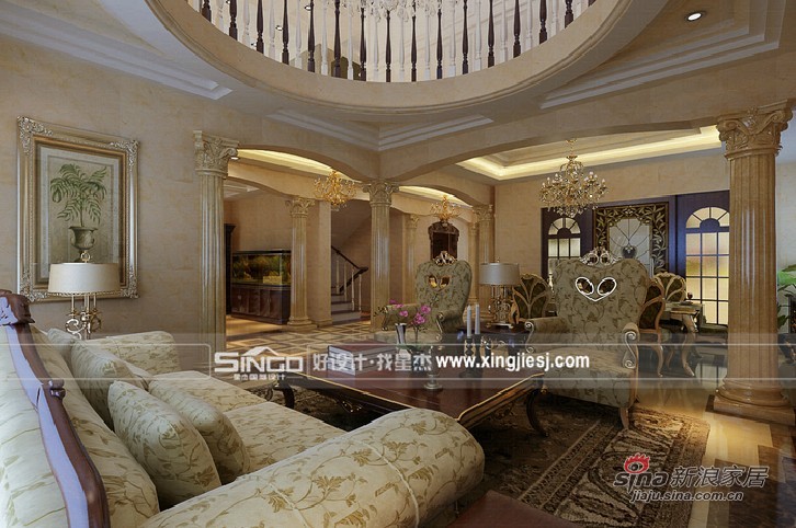 欧式 别墅 客厅图片来自用户2772873991在另类的华丽 欧式别墅装修72的分享