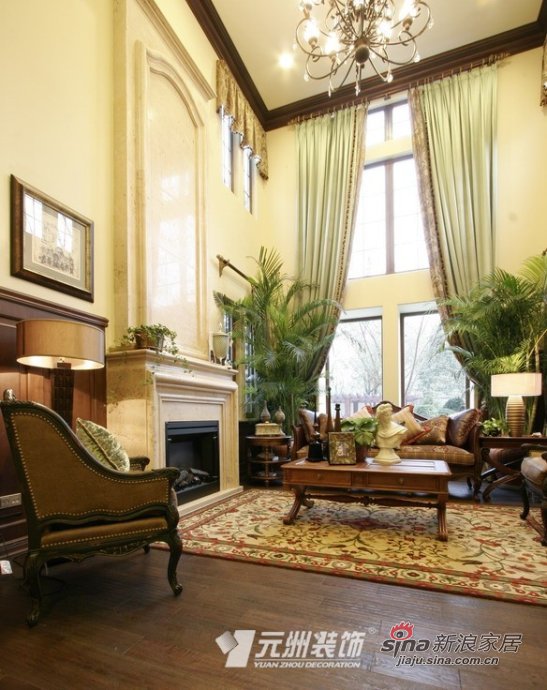 美式 别墅 客厅图片来自用户1907686233在古典风格24的分享