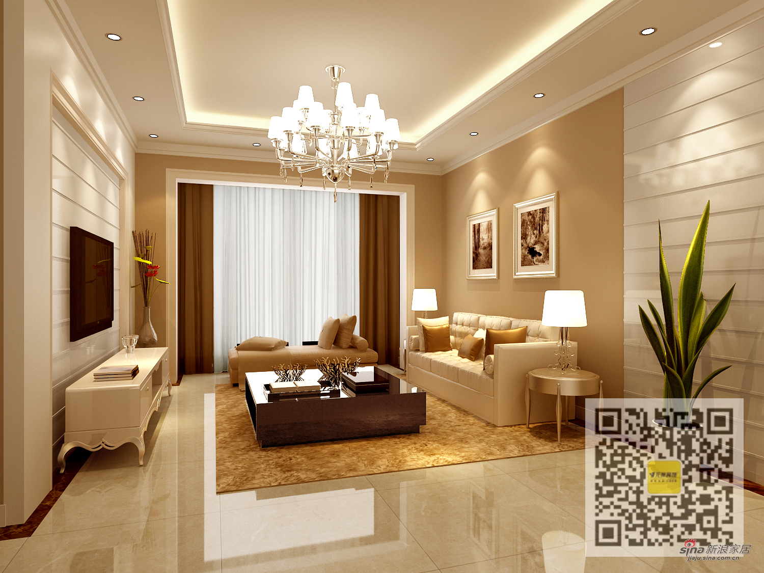 欧式 三居 客厅图片来自用户2746869241在英特公寓三居室欧式风格69的分享