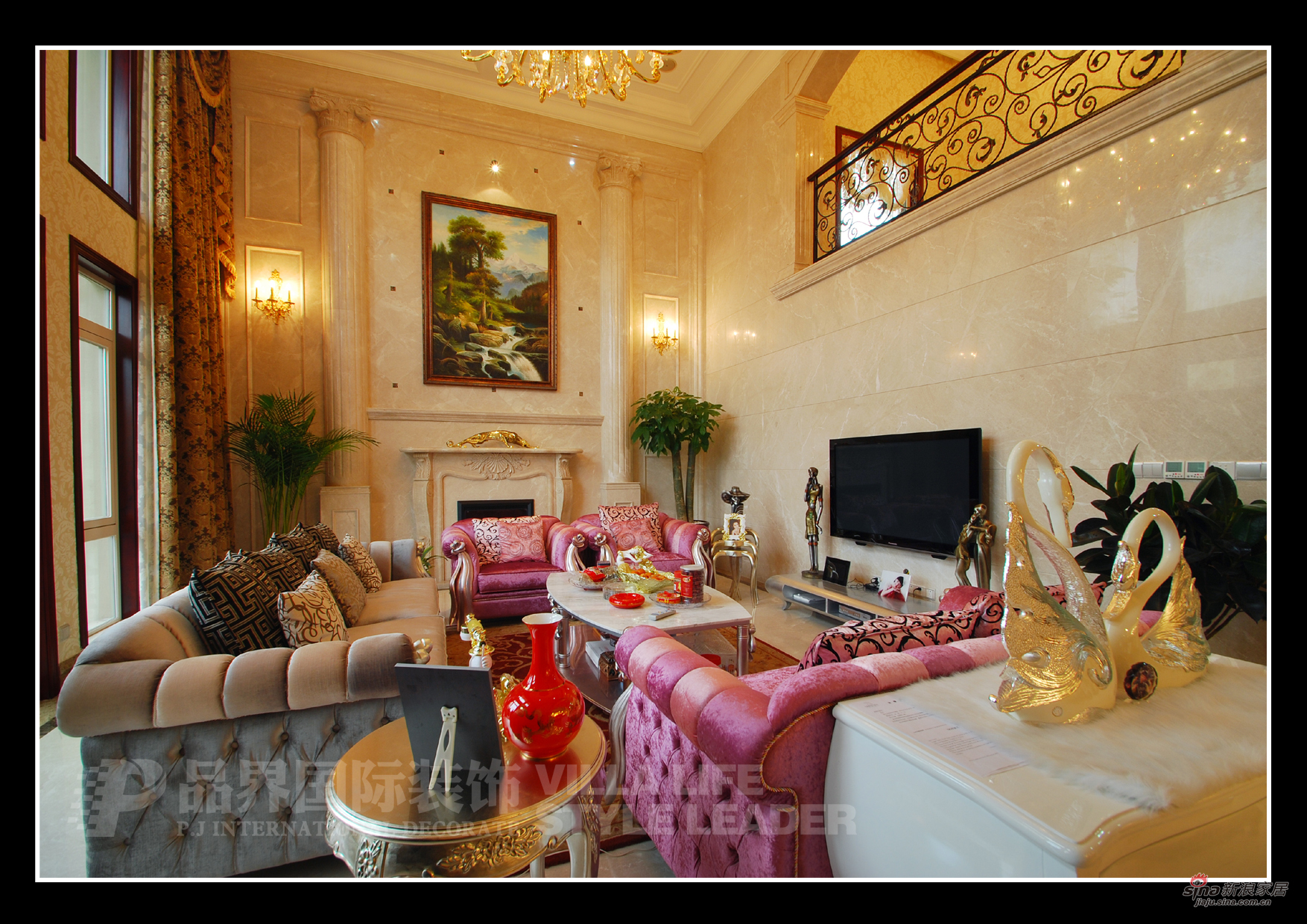 欧式 别墅 客厅图片来自用户2746948411在【高清】450平林溪湾欧式风格61的分享