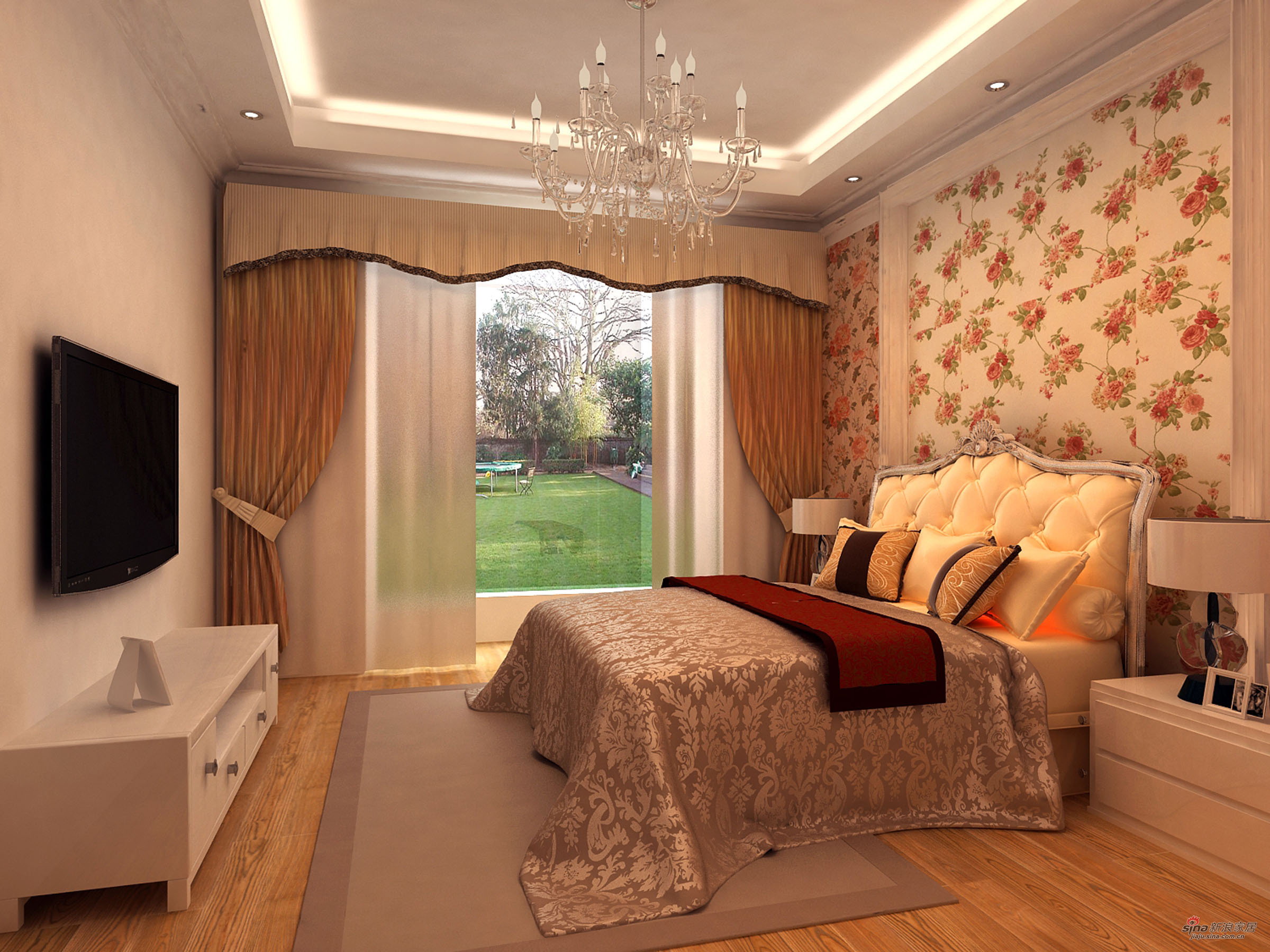 欧式 三居 卧室图片来自用户2746889121在11万打造燕京航城167平米简欧风格爱家74的分享