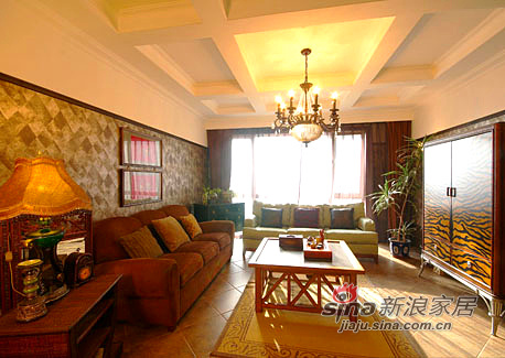 中式 三居 客厅图片来自用户1907662981在170平老居室—温习往日美好87的分享