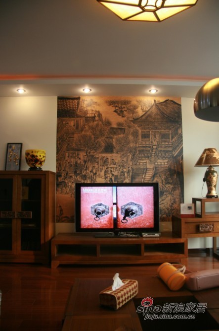 其他 复式 客厅图片来自用户2558746857在东南亚风格设计样板间89的分享