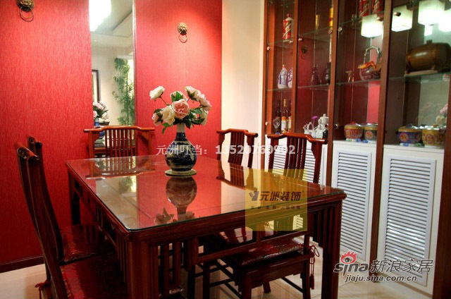 中式 三居 餐厅图片来自用户1907658205在22万精装135平古色古香中式三居58的分享
