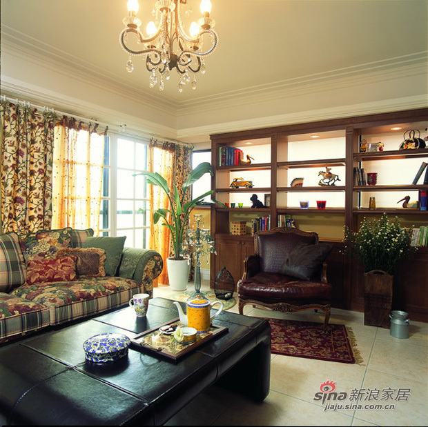 美式 三居 客厅图片来自佰辰生活装饰在89平温馨美式乡村风格美家32的分享