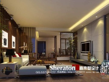 135平简约中式3室2厅14