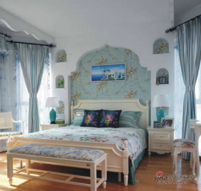 地中海 三居 卧室图片来自用户2756243717在我的专辑207866的分享
