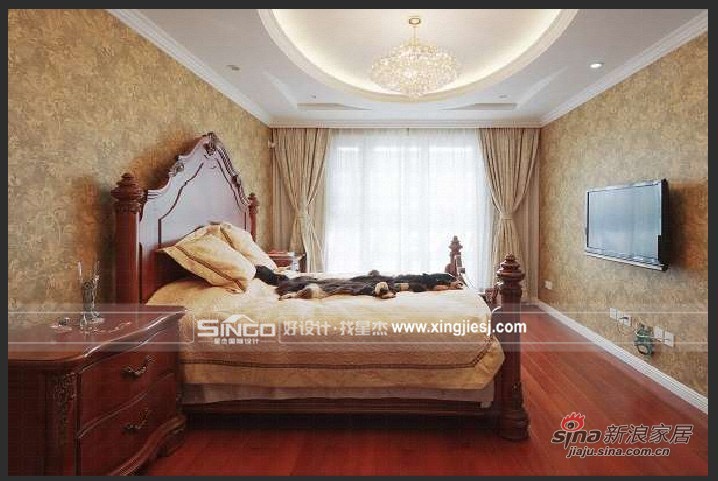 欧式 别墅 卧室图片来自用户2746948411在别墅装修-简欧风格63的分享